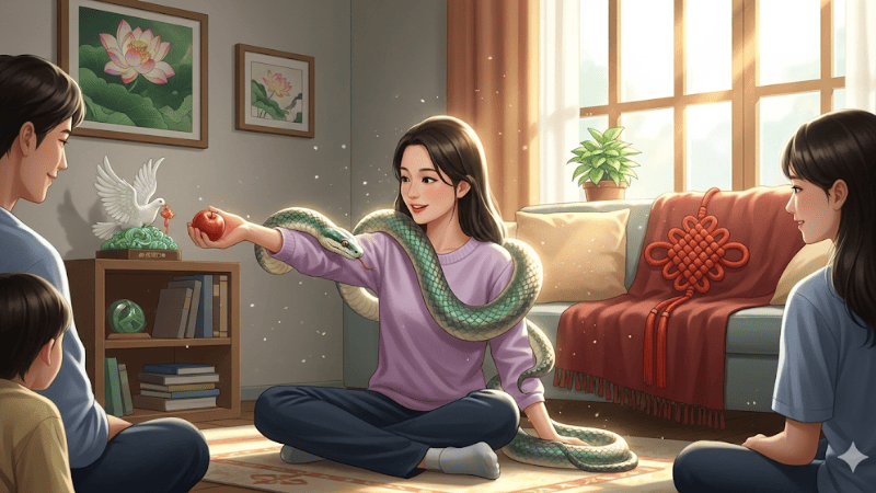 Mơ thấy chơi với rắn trong nhà