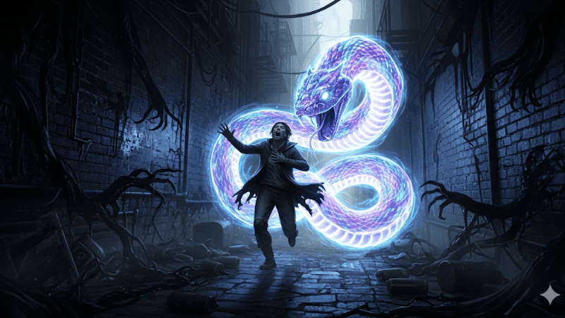 Mơ thấy rắn phát sáng đuổi theo mình