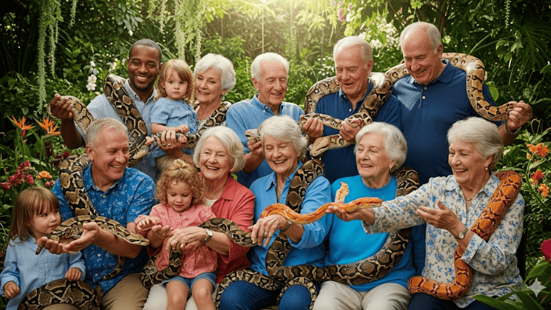 Mơ thấy rắn quấn quanh người thân, bạn bè