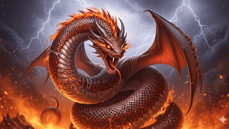 Rắn hóa rồng màu đỏ